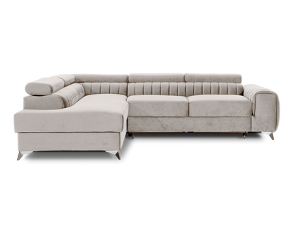 Laurence Sectional Storage Sleeper Chaise Sofa - Beige