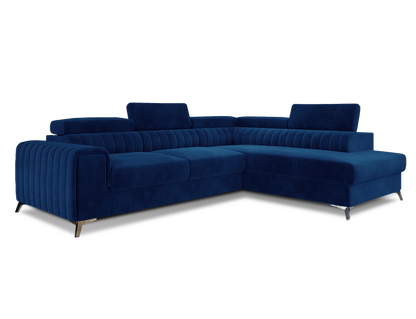 Laurence Sectional Storage Sleeper Chaise Sofa - Blue