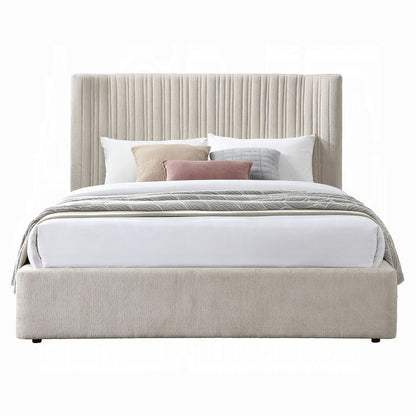 ReForm Creative Home Alsace Luxury Upholstered Bed - Beige-Free Delivery-USA & CANADA