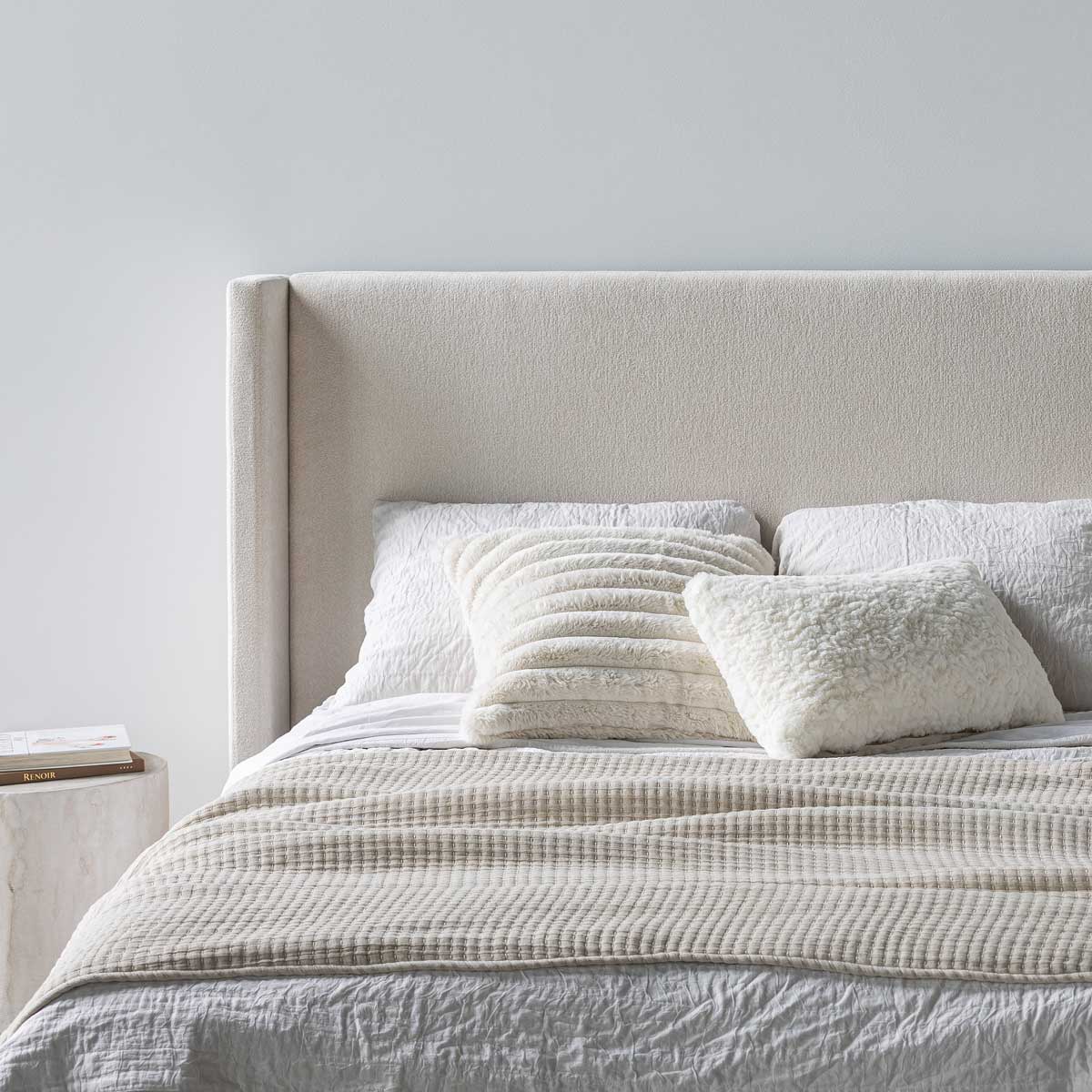 ReForm Creative Home Angie Queen Drawer Storage Bed - Cream Free Delivery USA & Canada