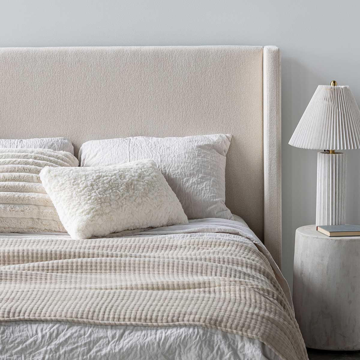 ReForm Creative Home Angie Queen Drawer Storage Bed - Cream Free Delivery USA & Canada