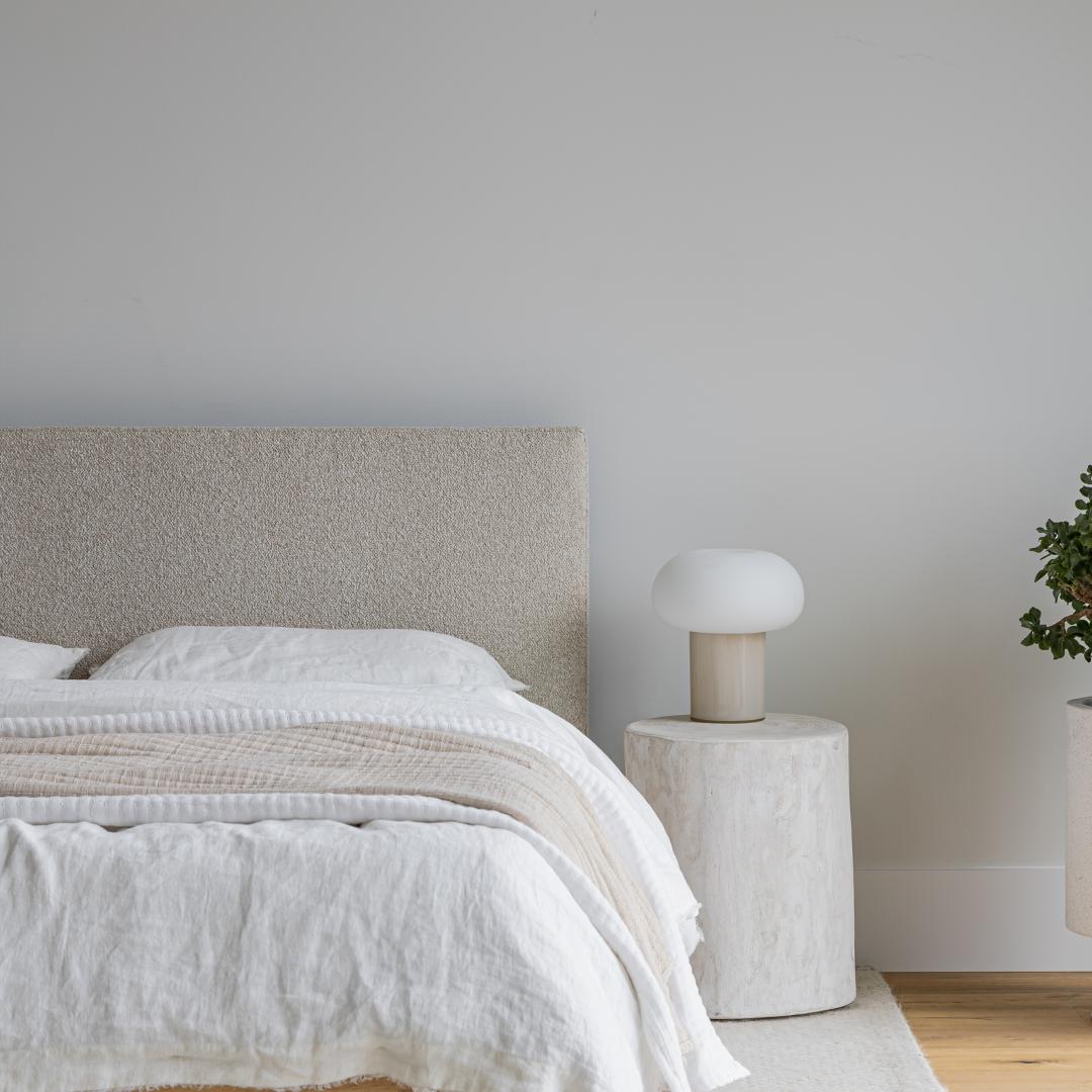 ReForm Creative Home Luna Tool Free Upholstered Queen Bed - Beige Free Delivery USA & Canada
