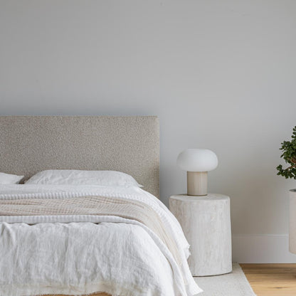 ReForm Creative Home Luna Tool Free Upholstered King Bed - Beige Free Delivery USA & Canada
