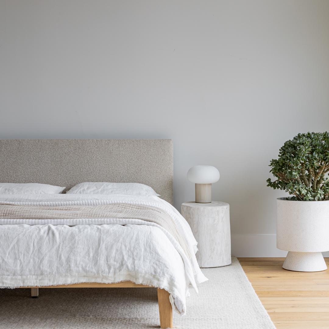 ReForm Creative Home Luna Tool Free Upholstered Queen Bed - Beige Free Delivery USA & Canada