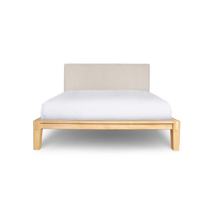 ReForm Creative Home Luna Tool Free Upholstered Queen Bed - Beige Free Delivery USA & Canada