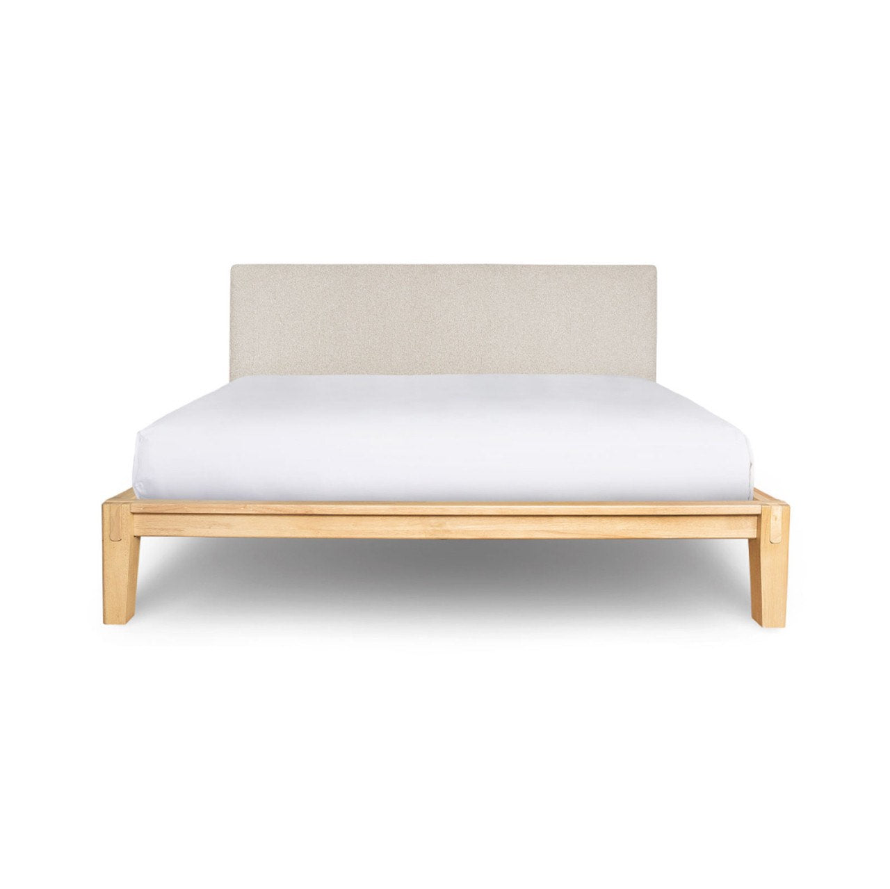 ReForm Creative Home Luna Tool Free Upholstered Double Bed - Beige Free Delivery USA & Canada