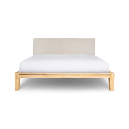 ReForm Creative Home Luna Tool Free Upholstered Double Bed - Beige Free Delivery USA & Canada