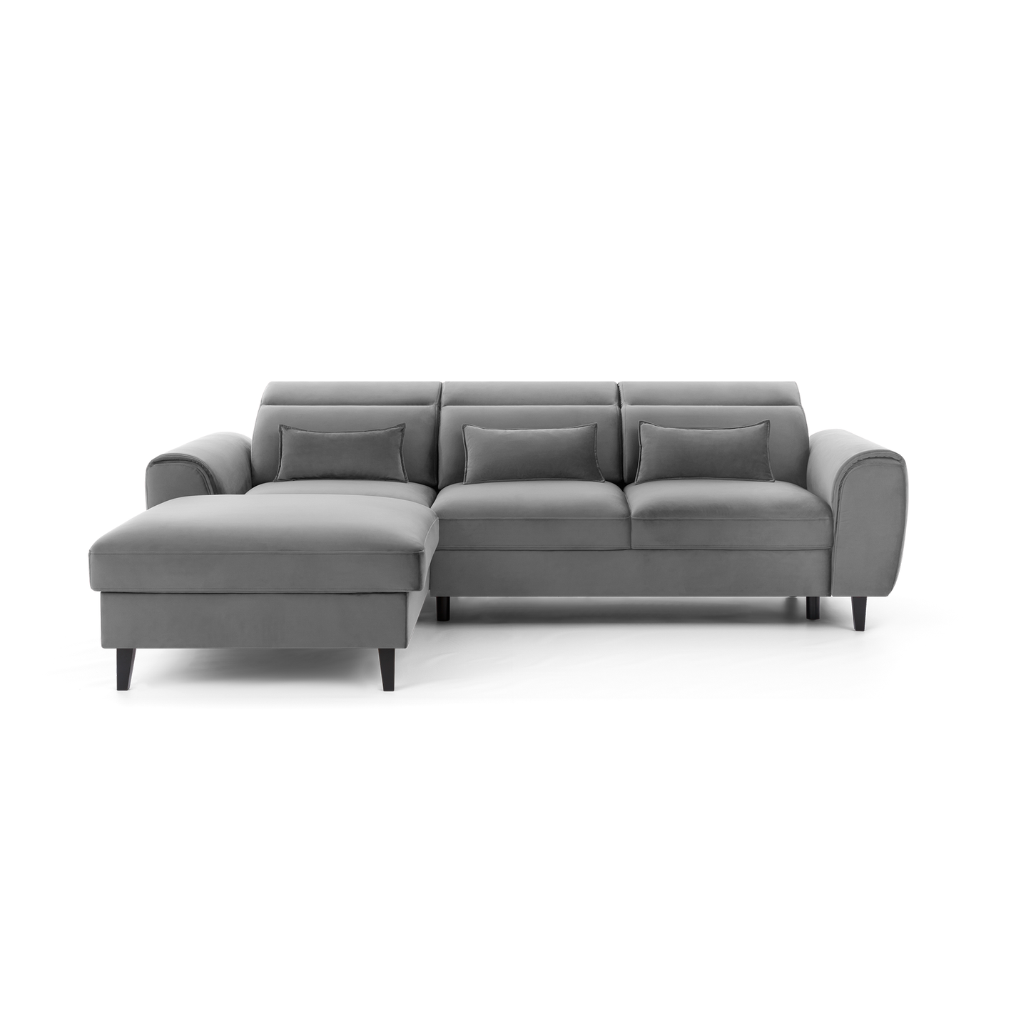 Foble Sectional Storage Sleeper Chaise Sofa - Light Grey