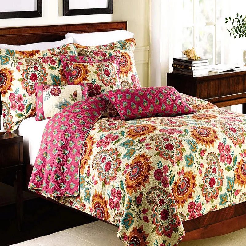 Ophelia 3 Pc Light Weight Quilted Comforter Set - Multiple Options