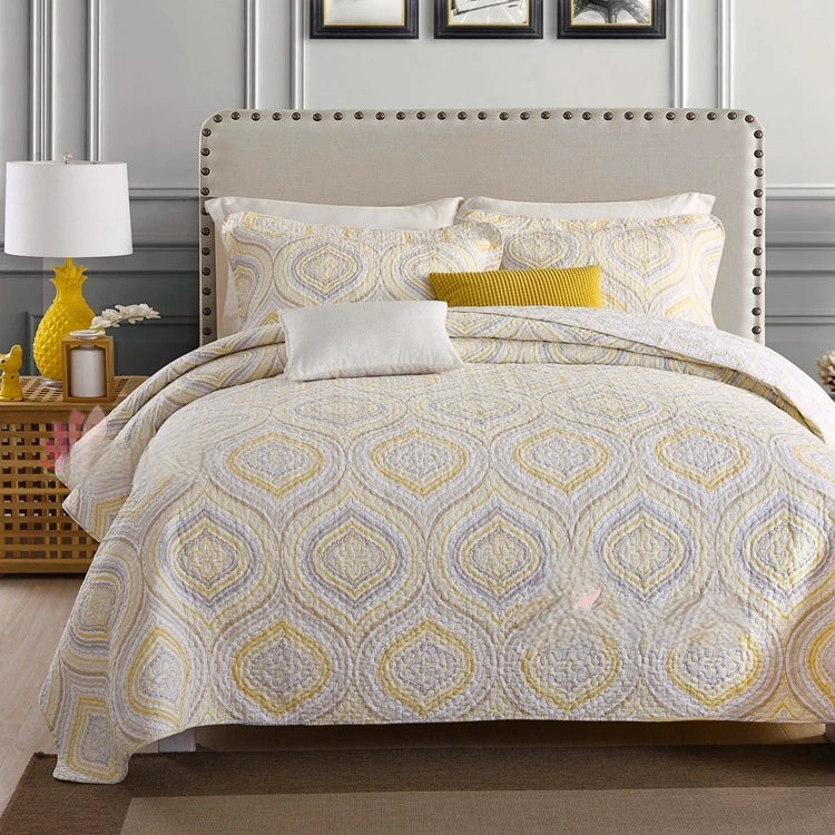 Ophelia 3 Pc Light Weight Quilted Comforter Set - Multiple Options