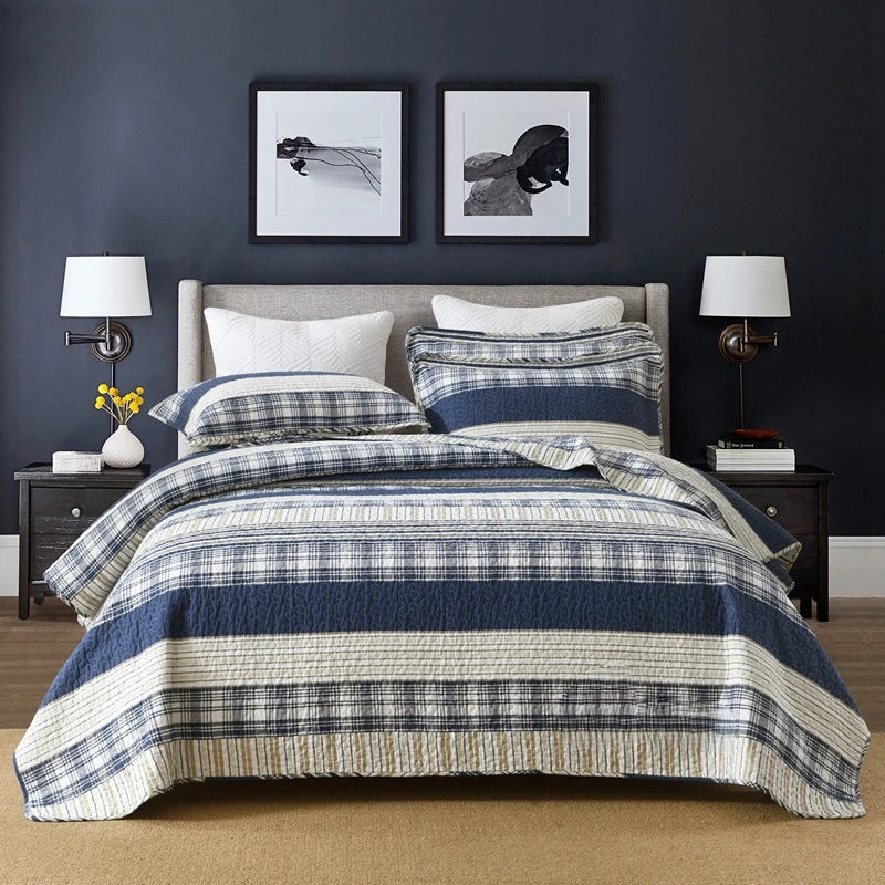 Ophelia 3 Pc Light Weight Quilted Comforter Set - Multiple Options