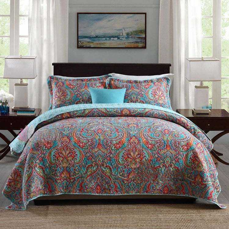 Ophelia 3 Pc Light Weight Quilted Comforter Set - Multiple Options