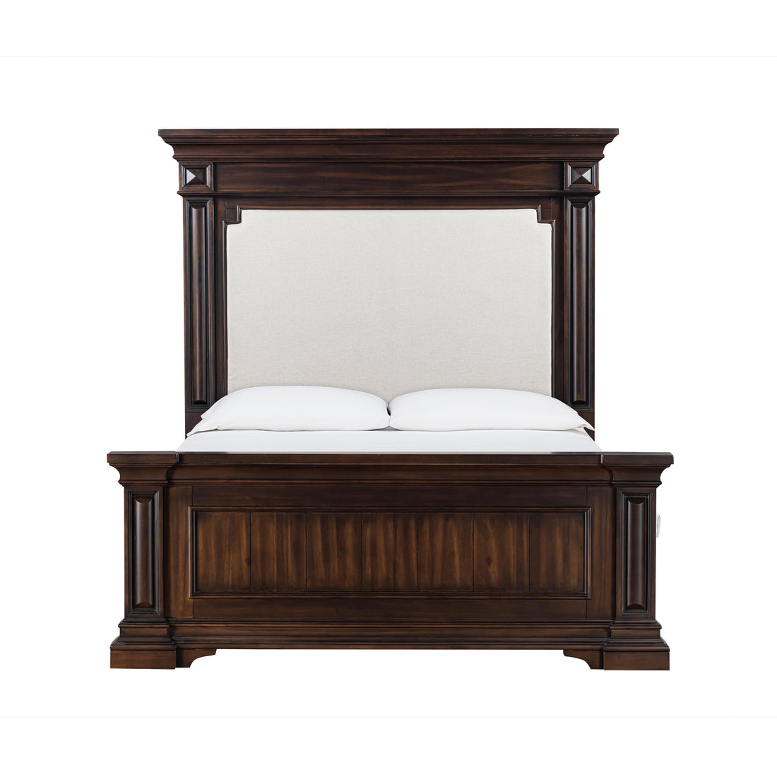 ReForm Creative Home-Westwood Upholstered Retro Vintage Wood Bed - Brown