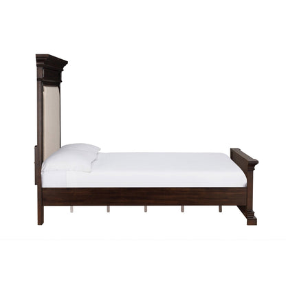 ReForm Creative Home-Westwood Upholstered Retro Vintage Wood Bed - Brown