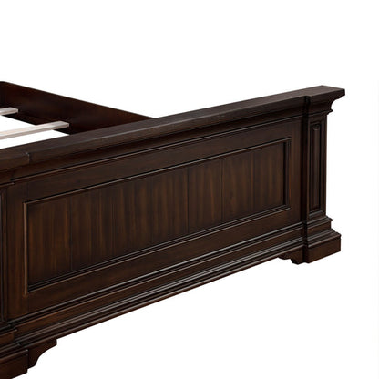 ReForm Creative Home-Westwood Upholstered Retro Vintage Wood Bed - Brown