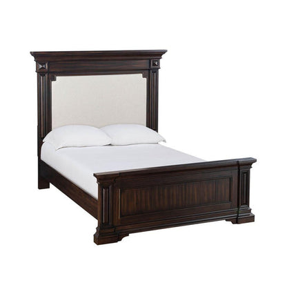ReForm Creative Home-Westwood Upholstered Retro Vintage Wood Bed - Brown