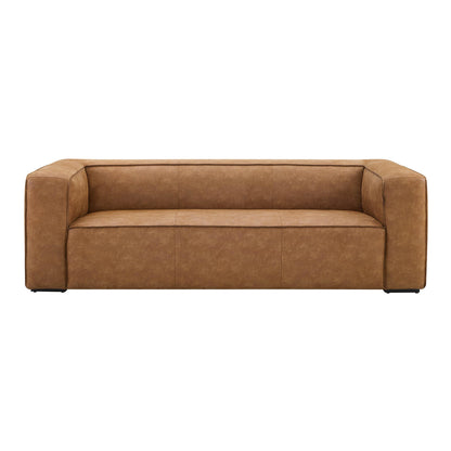 ReForm Creative Home-Leo Luxury Faux Leather Sofa - Brown
