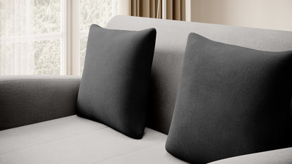 Ario Condo Style 2 Seater Storage Sleeper Sofa - Light Grey/Charcoal
