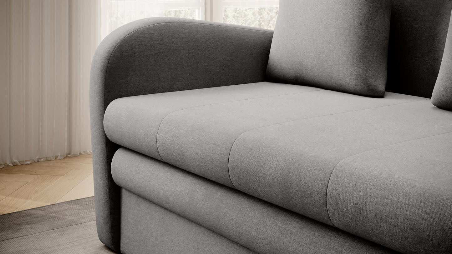 Ario Condo Style 2 Seater Storage Sleeper Sofa - Grey