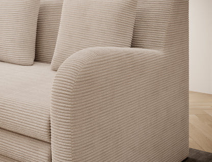 Ario Condo Style 2 Seater Storage Sleeper Sofa - Beige