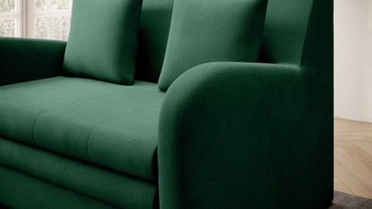 Ario Condo Style 2 Seater Storage Sleeper Sofa - Green