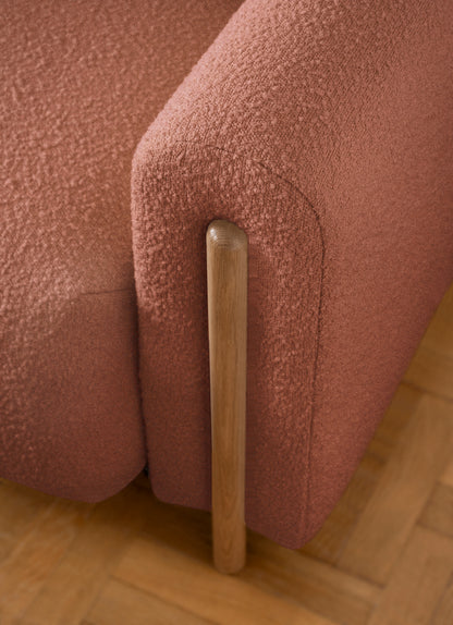 Arcadova 3 Seater Storage Sleeper Sofa - Rust Brown