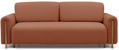 Arcadova 3 Seater Storage Sleeper Sofa - Rust Brown