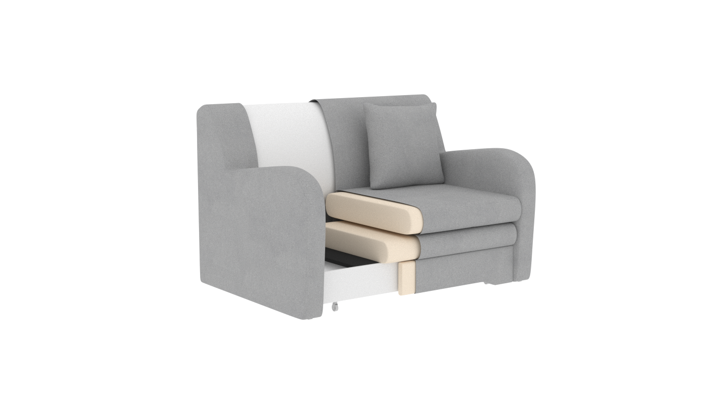 Ario Condo Style 2 Seater Storage Sleeper Sofa - Grey/Navy