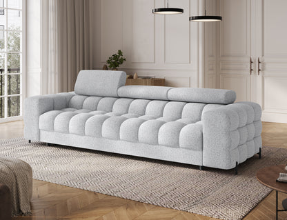 ReForm Creative Home Festello 3 Seater Sleeper Chaise Sofa - Light Grey-Free Delivery-USA & CANADA