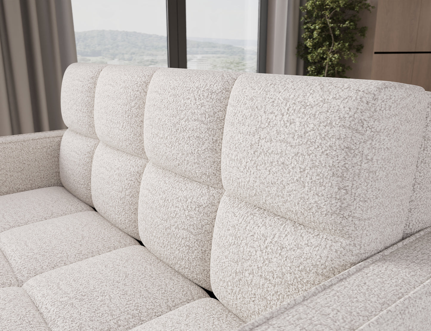 ReForm Creative Home Deverio 3 Seater Condo Size Storage Sleeper Sofa - White-Free Delivery-USA & CANADA
