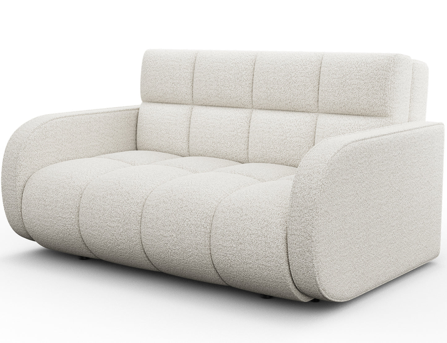Deverio 3 Seater Condo Size Storage Sleeper Sofa - White