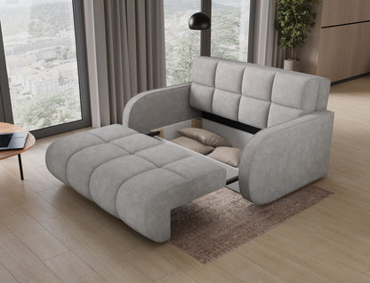 ReForm Creative Home Deverio 3 Seater Condo Size Storage Sleeper Sofa - Light Grey-Free Delivery-USA & CANADA