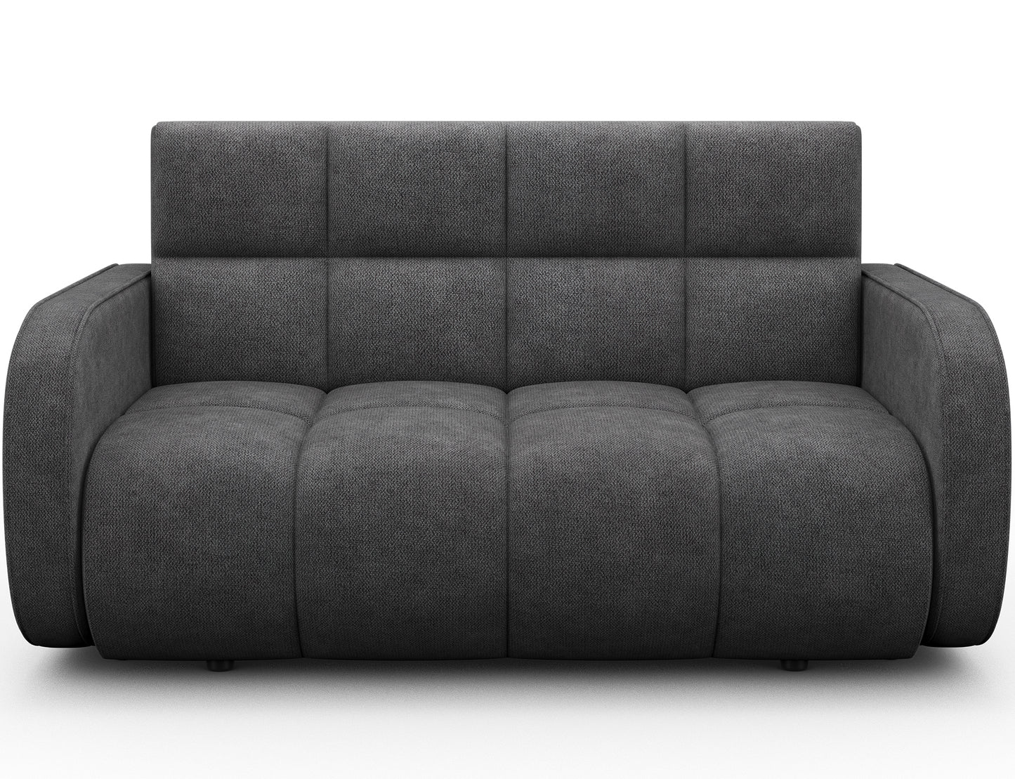 Deverio 3 Seater Condo Size Storage Sleeper Sofa - Dark Grey