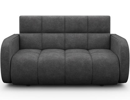 Deverio 3 Seater Condo Size Storage Sleeper Sofa - Dark Grey
