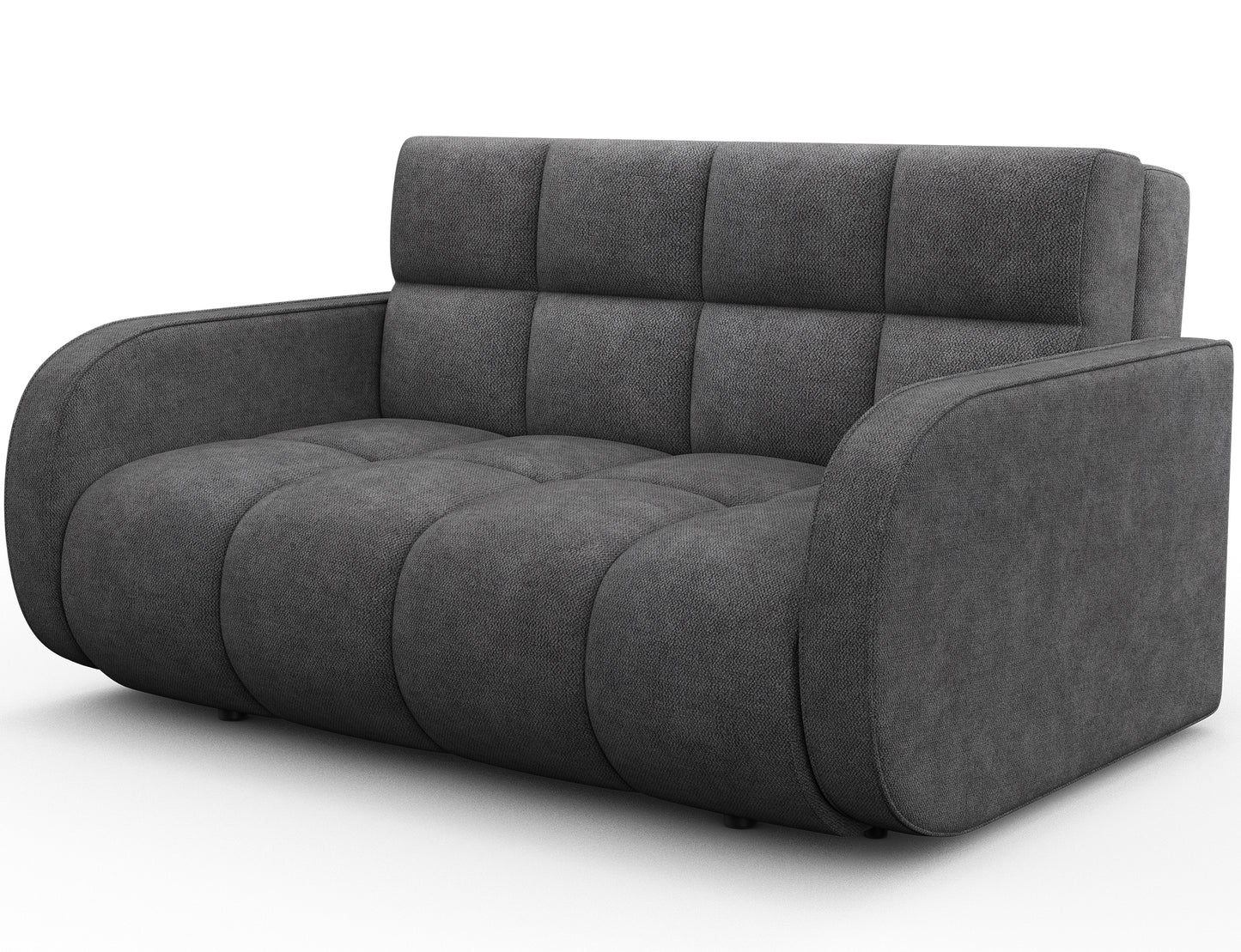 Deverio 3 Seater Condo Size Storage Sleeper Sofa - Dark Grey