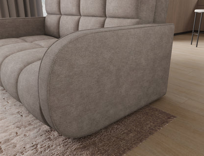 ReForm Creative Home Deverio 3 Seater Condo Size Storage Sleeper Sofa - Mocha Brown-Free Delivery-USA & CANADA