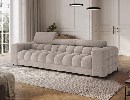 ReForm Creative Home Festello 3 Seater Sleeper Chaise Sofa - Beige-Free Delivery-USA & CANADA