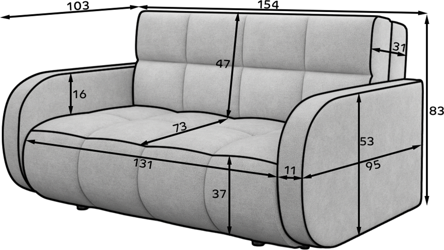 Deverio 3 Seater Condo Size Storage Sleeper Sofa - Beige