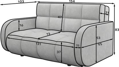Deverio 3 Seater Condo Size Storage Sleeper Sofa - Beige