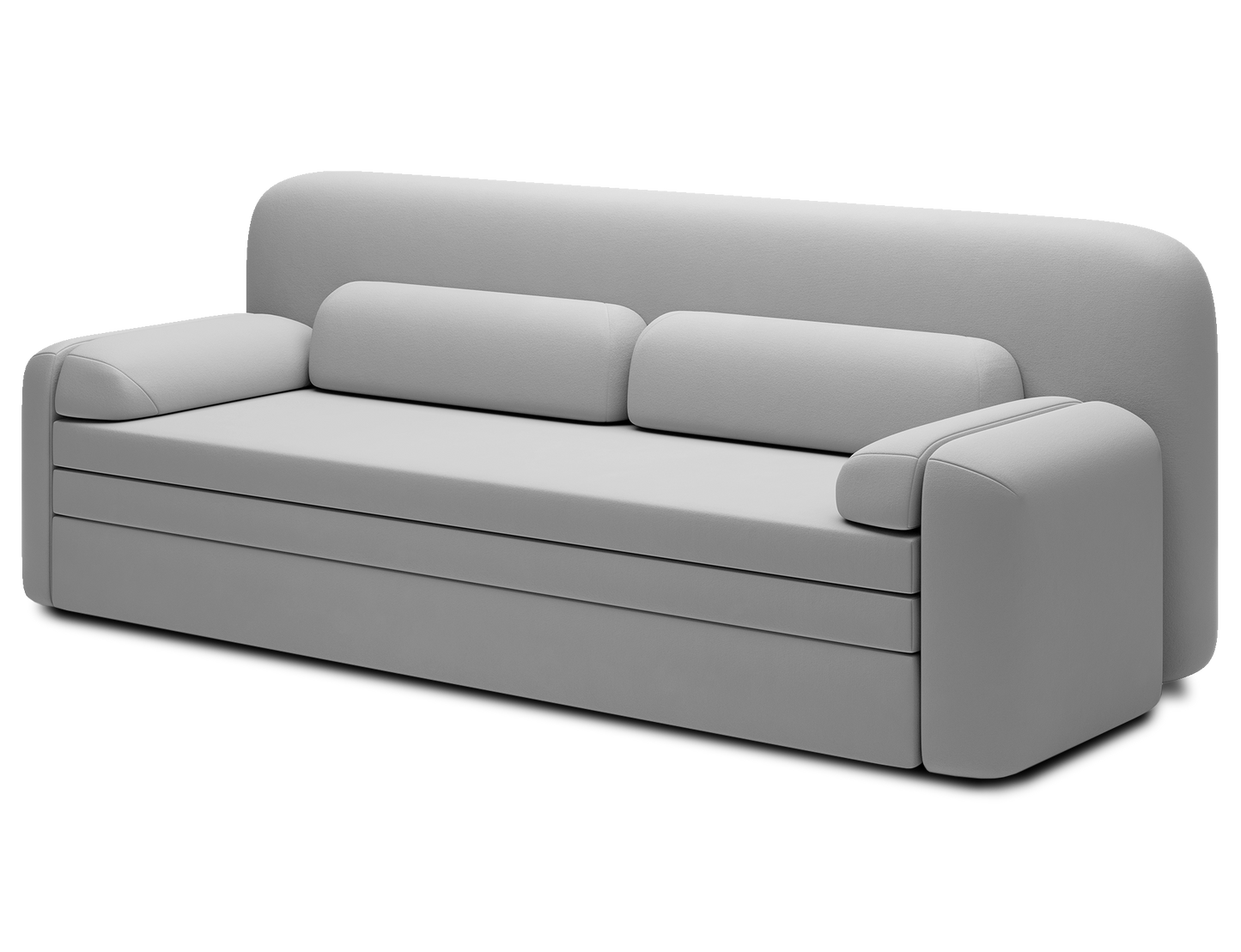 Elioss 3 Seater Storage Sleeper Sofa - Light Grey