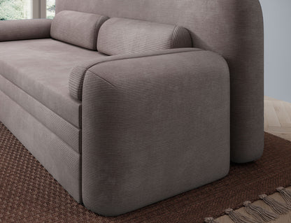 Elioss 3 Seater Storage Sleeper Sofa - Fudge Brown