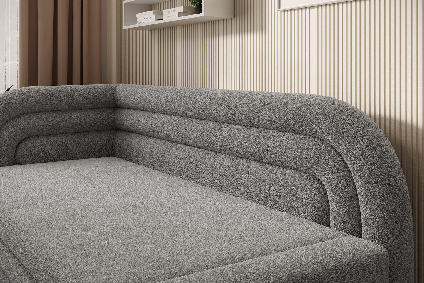 Fabillo Storage Sleeper Sofa - Light Grey