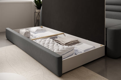 Fabillo Storage Sleeper Sofa - Dark Grey