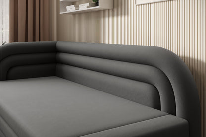 Fabillo Storage Sleeper Sofa - Dark Grey