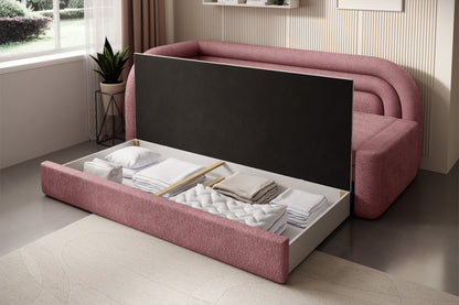 Fabillo Storage Sleeper Sofa - Blush