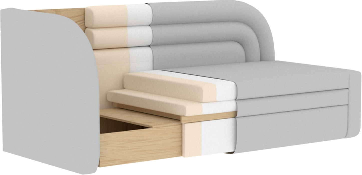 Fabillo Storage Sleeper Sofa - Light Grey