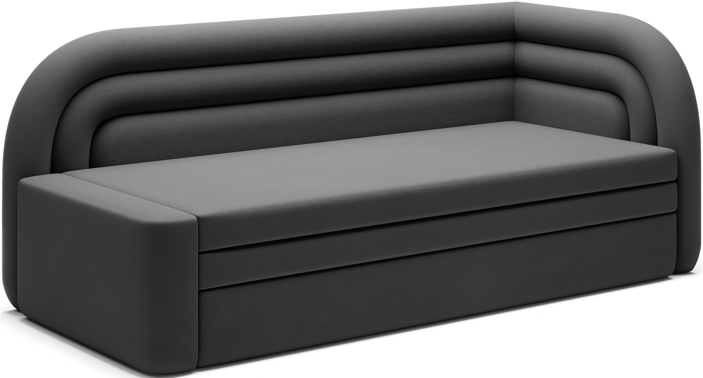 Fabillo Storage Sleeper Sofa - Dark Grey