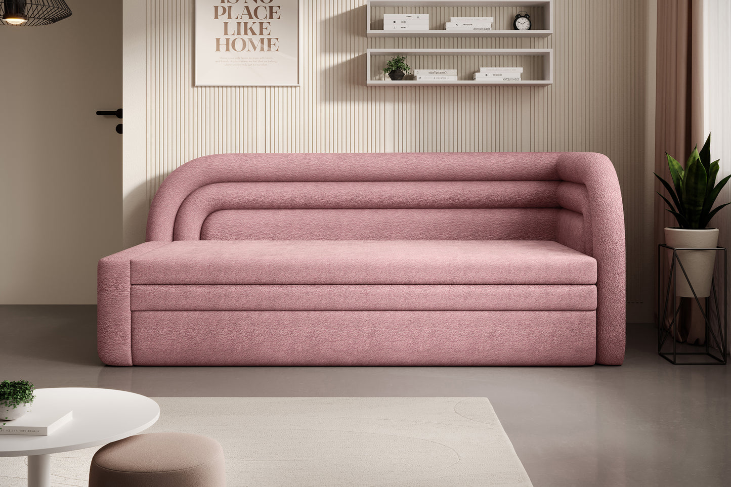 Fabillo Storage Sleeper Sofa - Blush