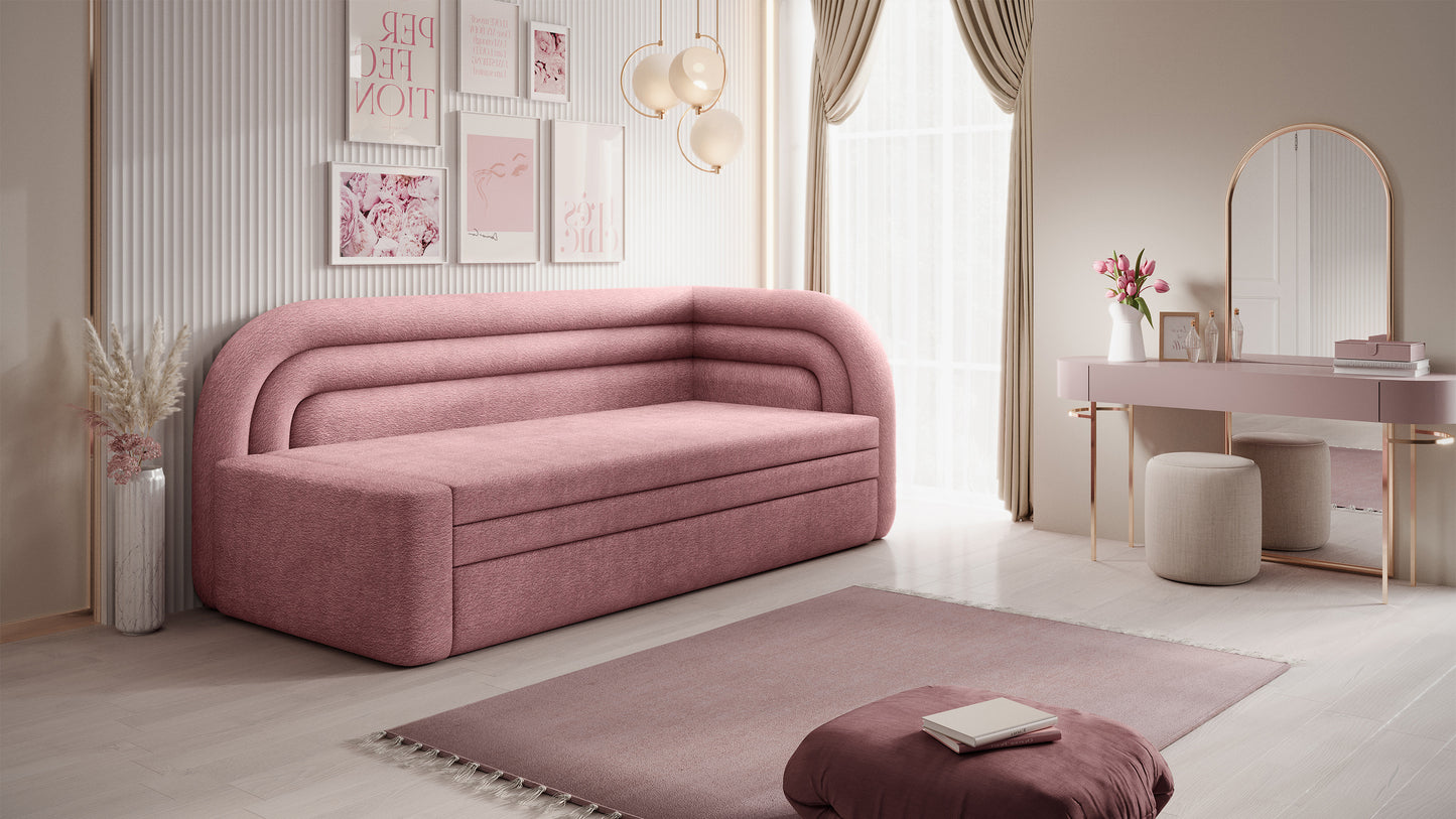 Fabillo Storage Sleeper Sofa - Blush
