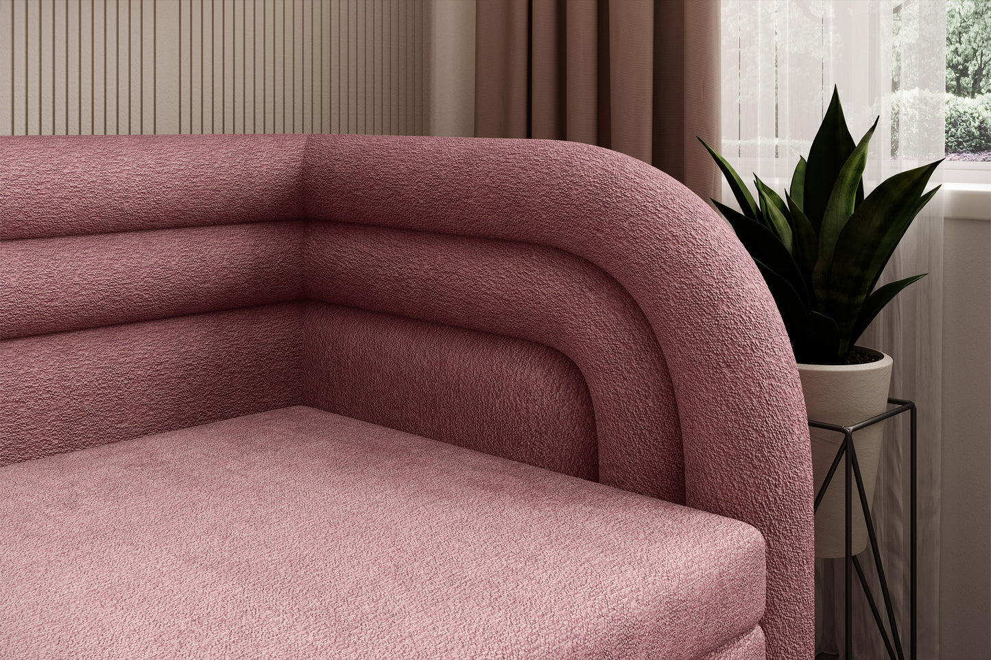 Fabillo Storage Sleeper Sofa - Blush